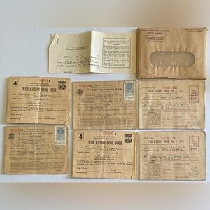 WWII USA 1943 War Ration Book Lot No. 2, 3, 4 OPA